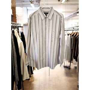 Men's Cotton Striped CLAIBORNE Size L Shirt Long Sleeve